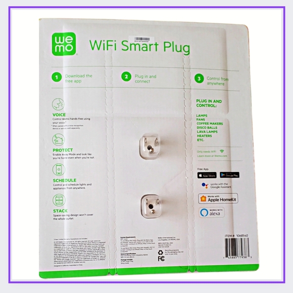 š„SEALED/2-PACK WEMO WIFI SMART PLUGS-NEW IN PACKAGE!! - Picture 2 of 9